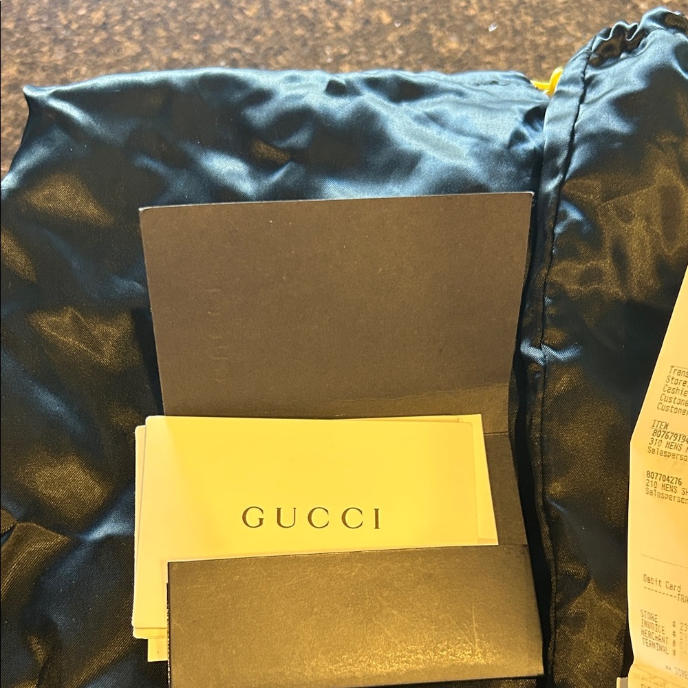 Gucci Ace Tiger sneakers White Leather Men's Sneakers with Red & Navy Stripe - Picture 9 of 12